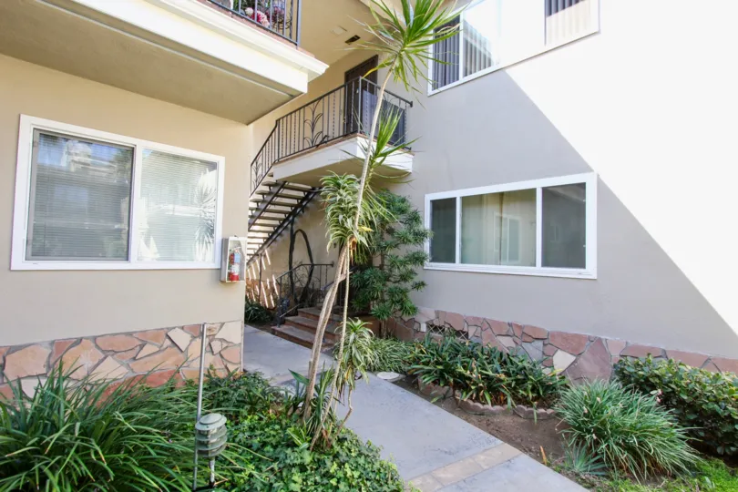 The stairs leading up to units within Kauai Imperial