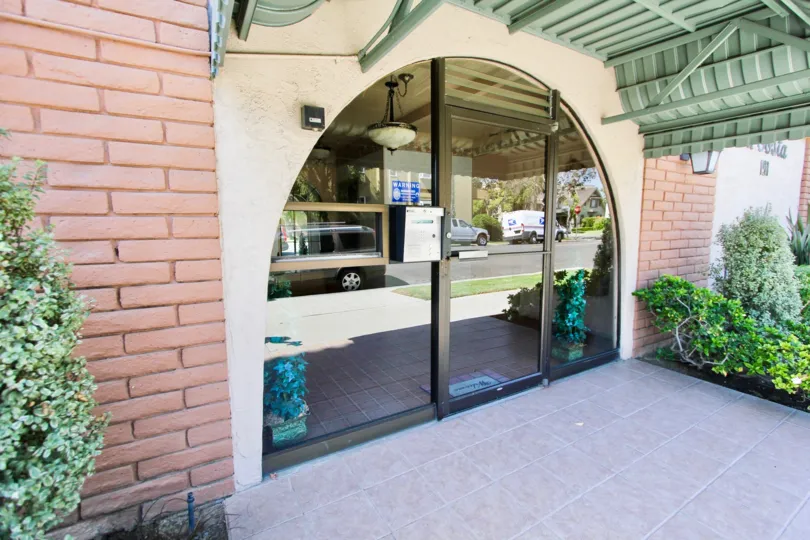 The doors into La Costa in Long Beach, California
