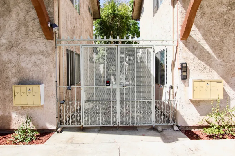 The fence around La Mason in Long Beach, California