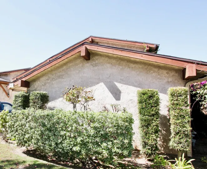 The hedges around the La Mason building