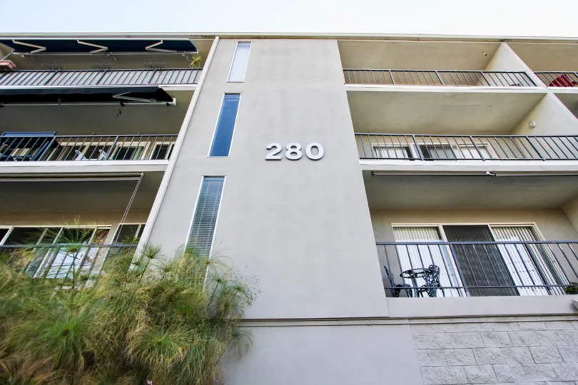 The address for La Virdene on the building
