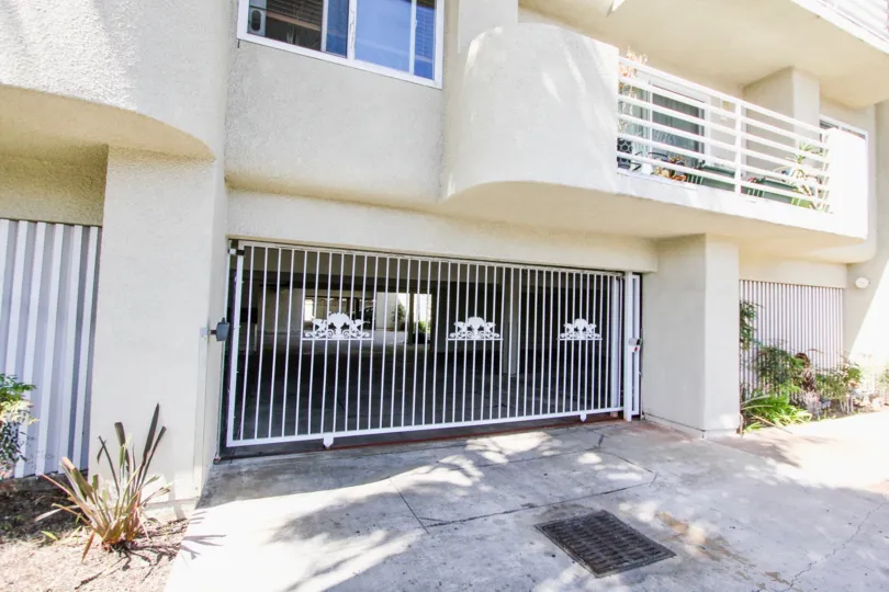The parking for residents of Meridian Condos