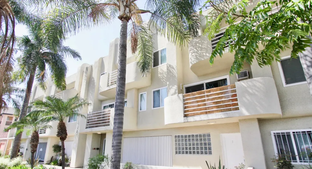 The structure of Meridian Condos in Long Beach, California