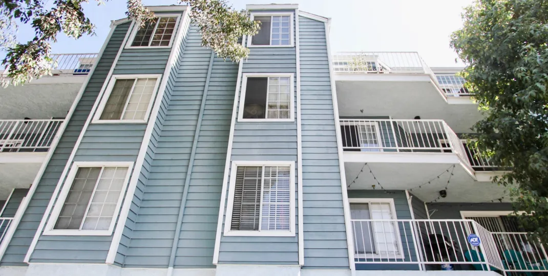 The windows in the Mystic Cove building