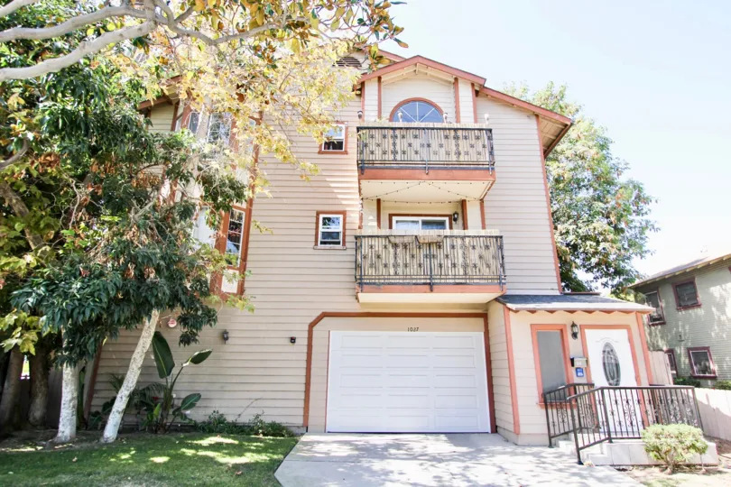 The driveway up to Newport Heights in Long Beach, California