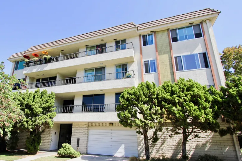 The balconies at Ocean Park Imperial in Long Beach, California