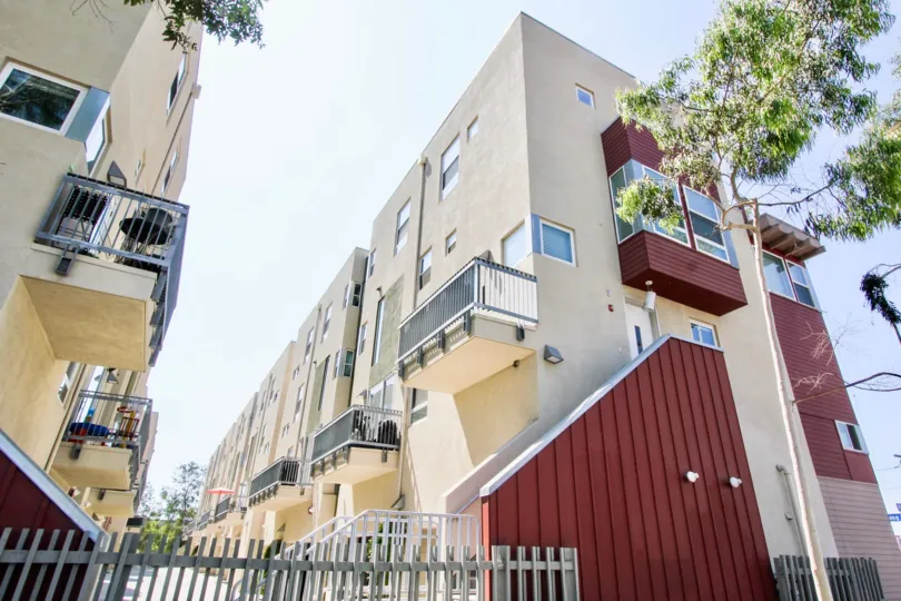The balconies seen at Olive Court