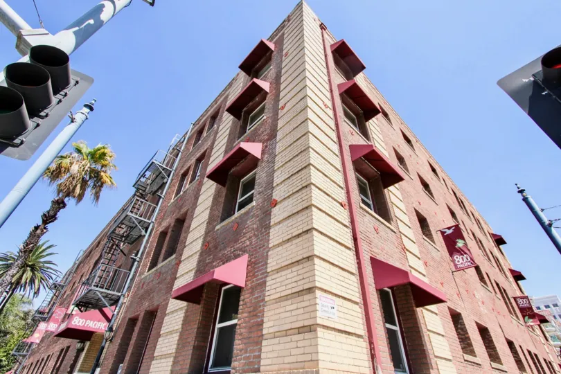 The view of the corner building at Pacific Shores