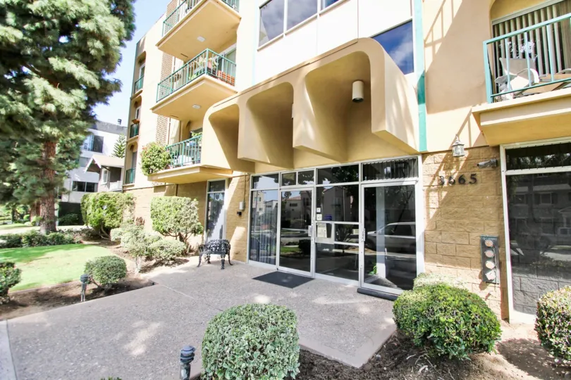 The entrance into Pacific Villa in Long Beach, California