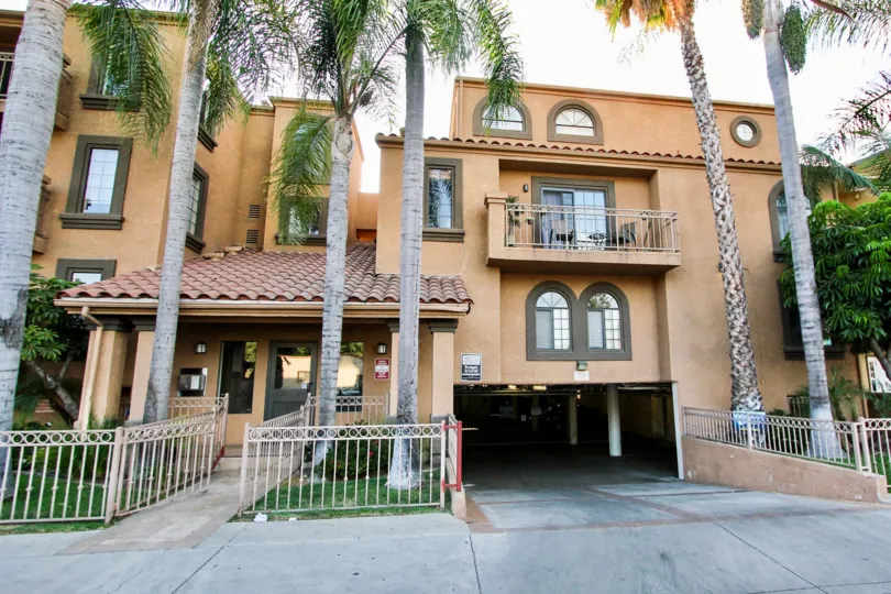 The parking at Palm Oasis in Long Beach, California
