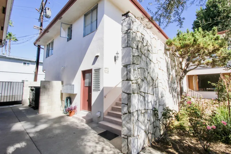 The rock wall seen at Park Estates Manor in Long Beach, California