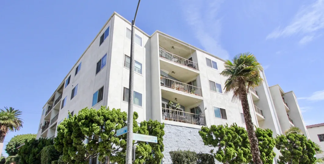 The balconies at Park Lido in Long Beach, California