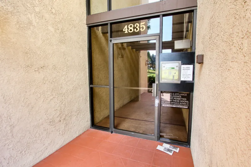 The door to enter into the Park View Plaza