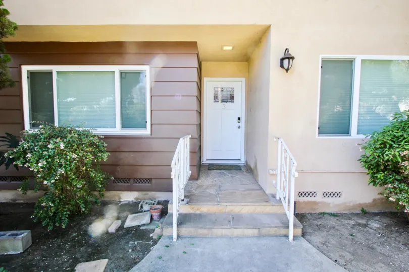 The door into a unit at Park View