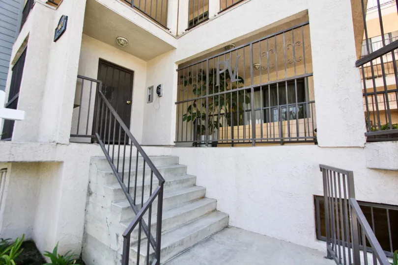 The stairs leading up to the Park Vista