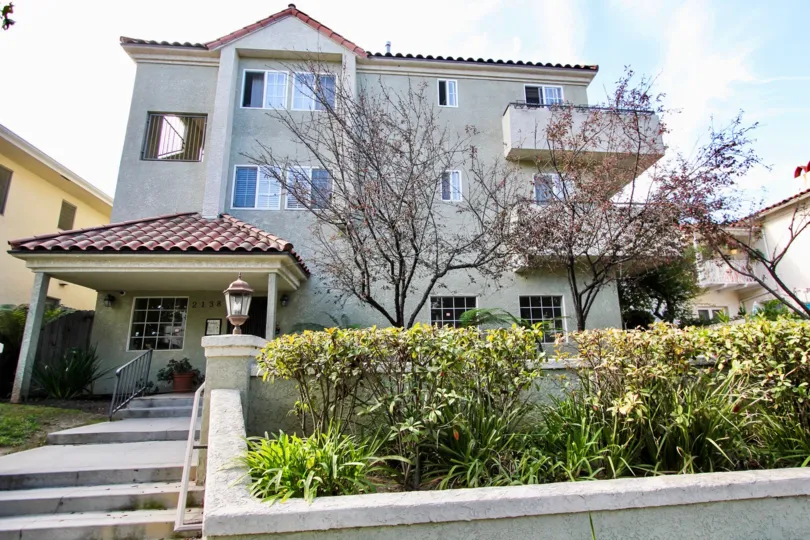 The landscaping around the Parkside East