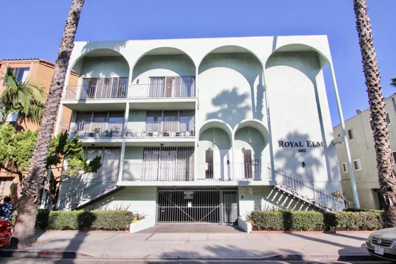 The view of Royal Elm in Long Beach, California