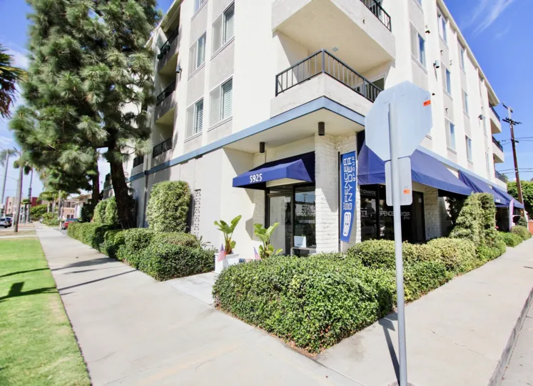 The sidewalk in front of Savona Villa