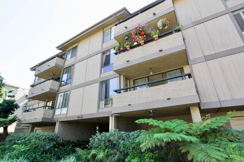 The balconies at Second Street Condominiums in Long Beach, California