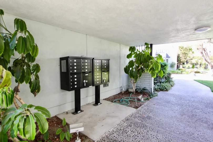 The mail area for residents at Sovereign Park Estates