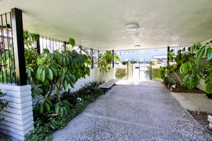 The walkway through Sovereign Park Estates