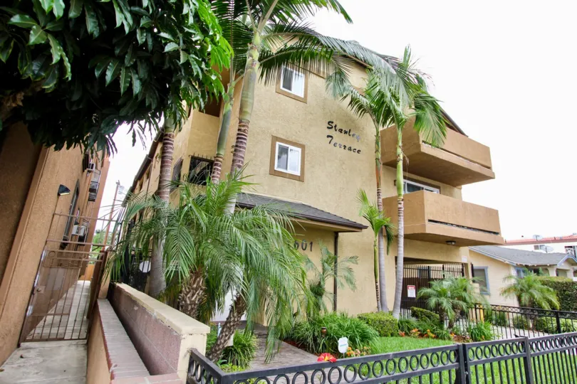 The landscaping around Stanley Terrace