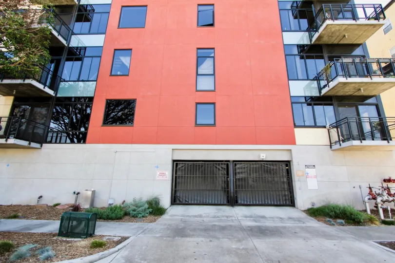 The parking for Temple Lofts residents
