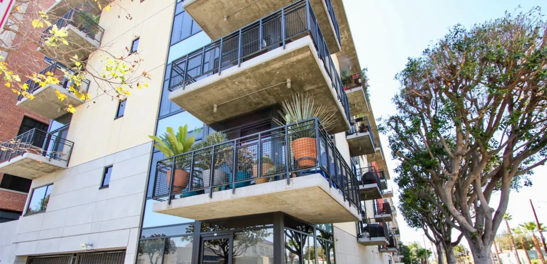 The balconies seen at Temple Lofts