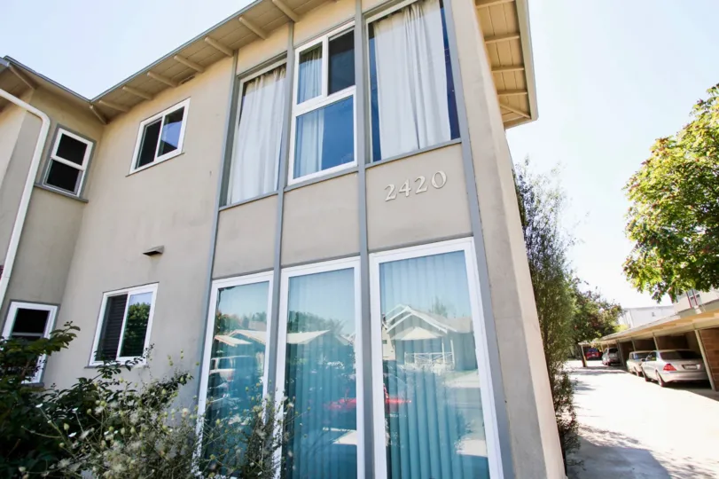 The windows in The Ailanthus building in Long Beach, California