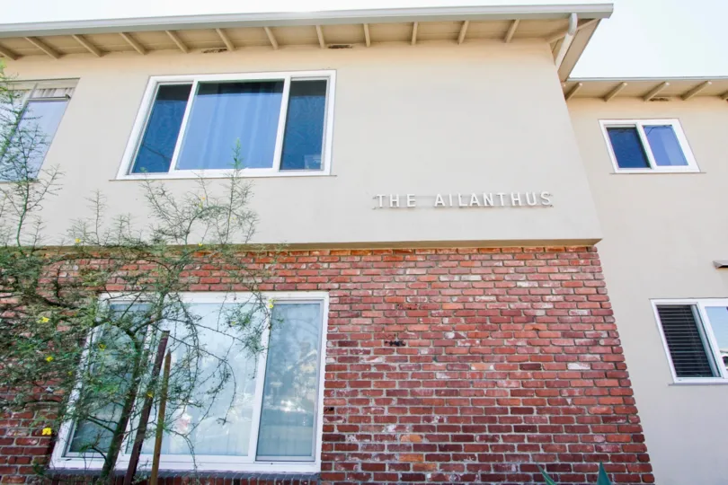 The name on The Ailanthus building in Long Beach, California