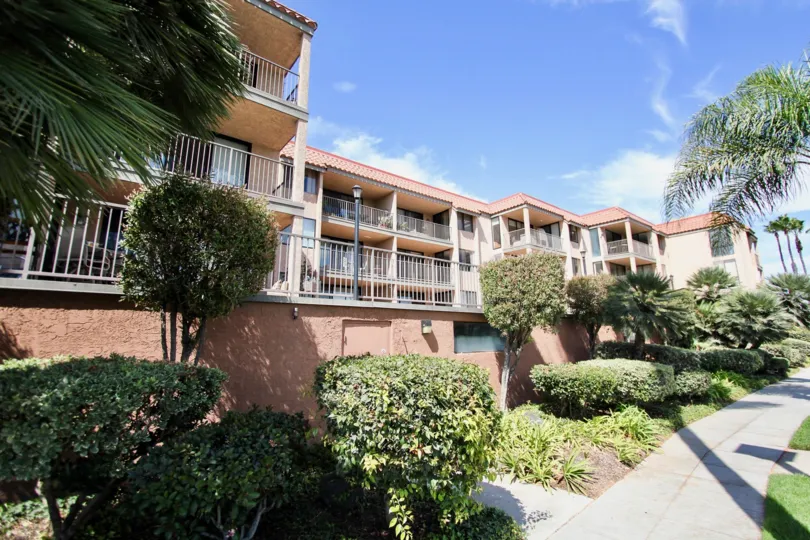 The landscaping around The Bayshore in Long Beach, California