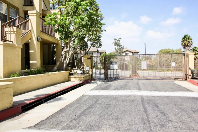 The gate into The Palms