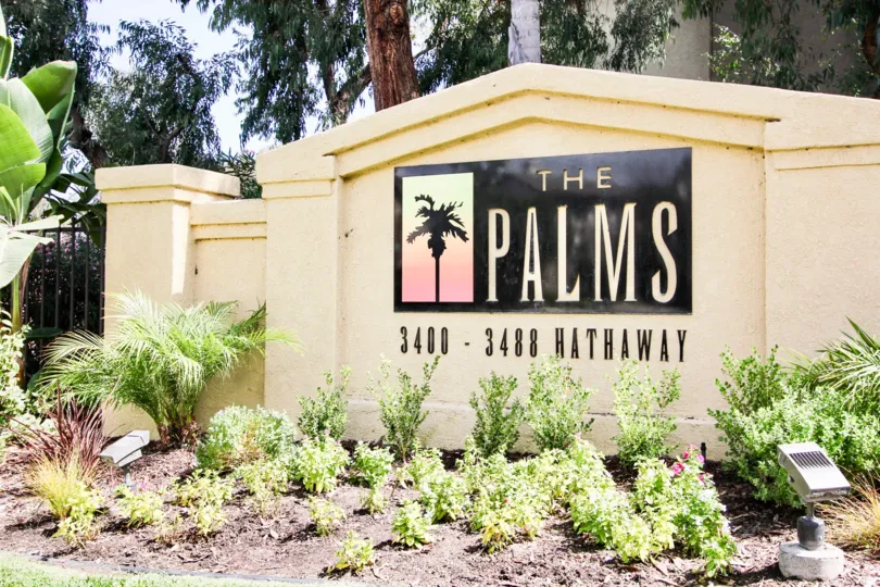 The sign announcing The Palms
