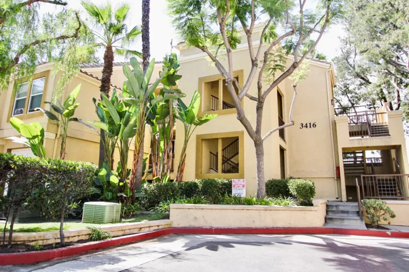 The landscaping around The Palms in Long Beach, California