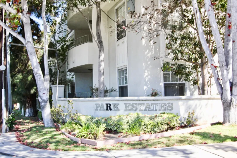 The Park Estates name outside the building