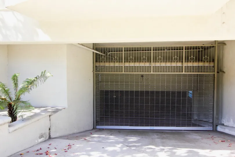 The parking garage for The Park Estates