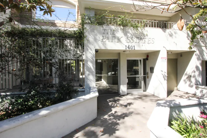 The address for The Park Estates above the entrance