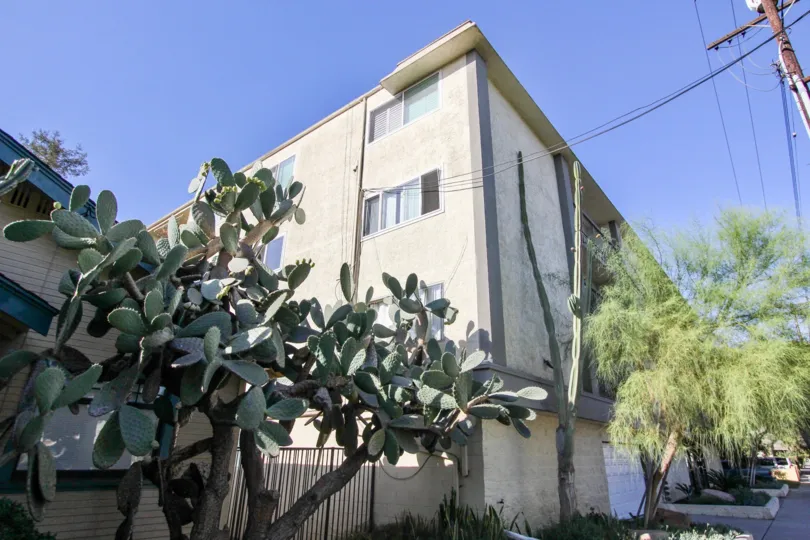 The view of the Third Street East building in Long Beach, California