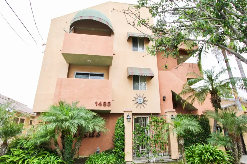 The address for Val Villas on the building