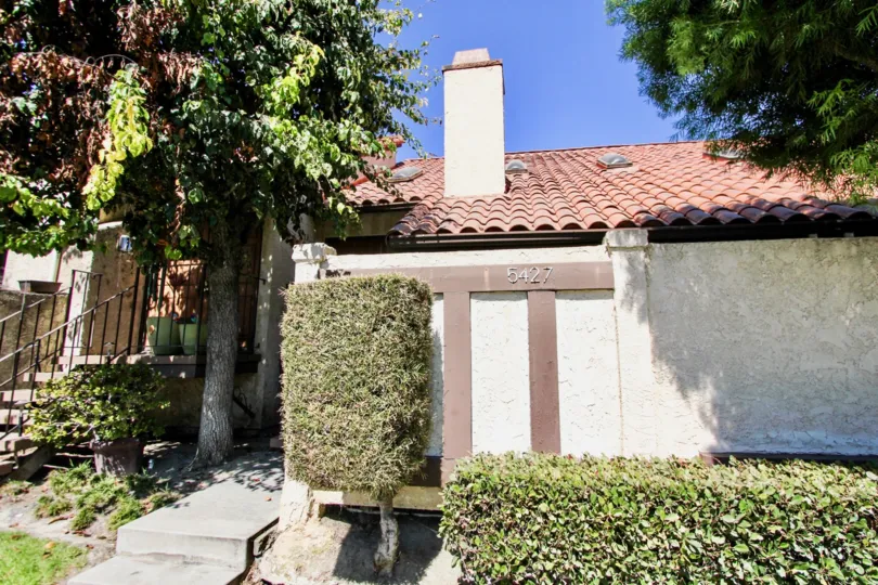The privacy fence in front of a unit at Village Grove