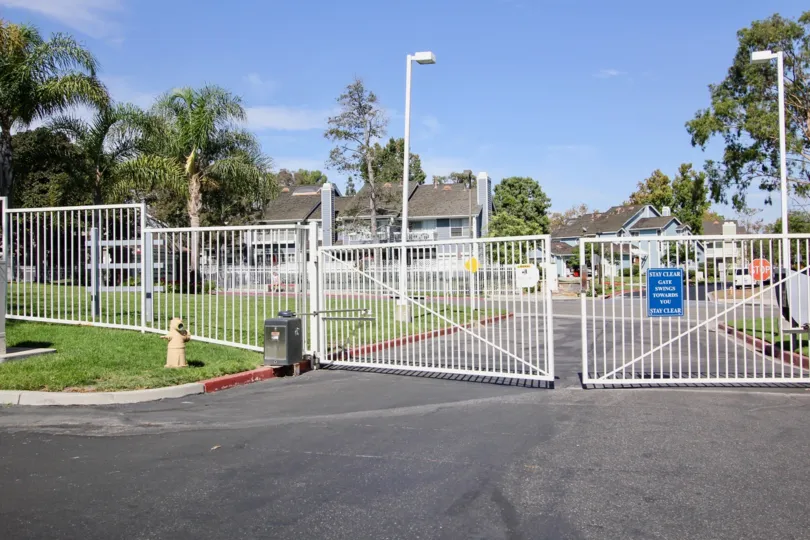 The gate into the Village on the Green