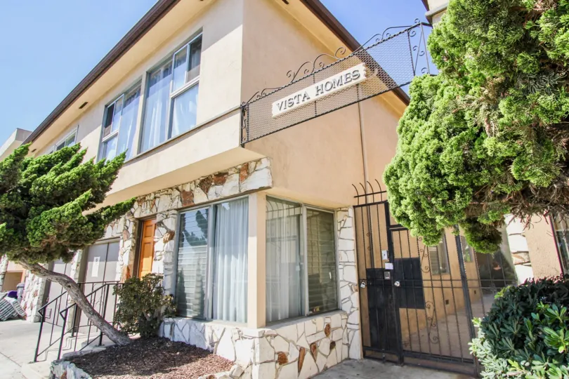 The Vista Homes name above the gate