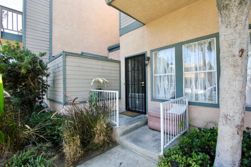 An entrance into a unit in Walnut Ave Villas