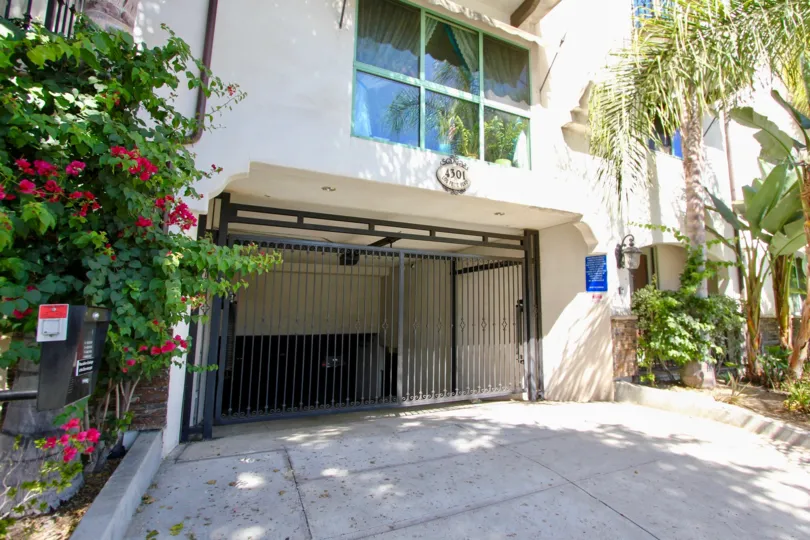 The garage for residents at 4301 Los Feliz Blvd