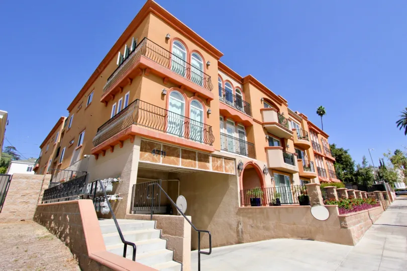 The view of Ambrose Villas in Los Feliz, California