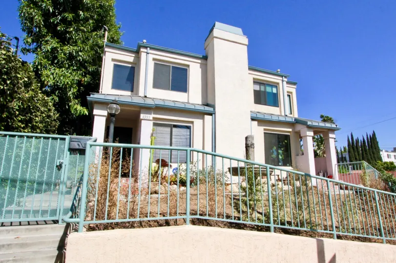 The view of Clayton Avenue in Los Feliz, California