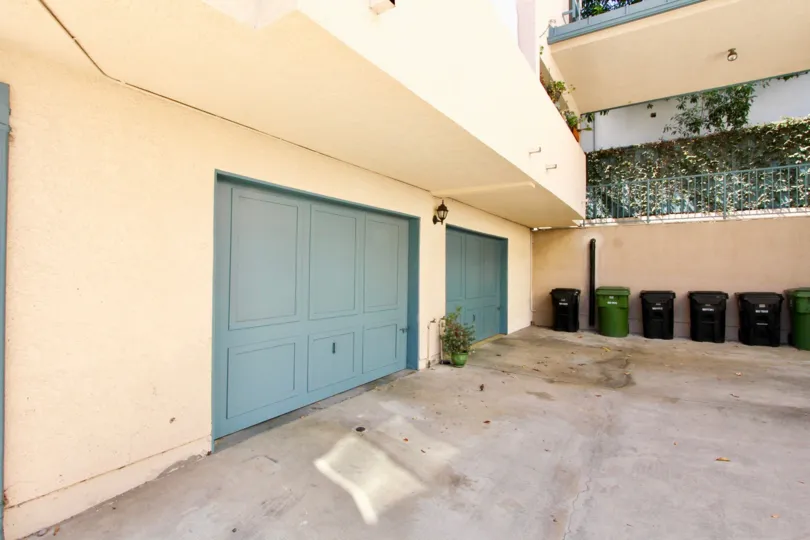 The garages at Clayton Avenue in Los Feliz, California