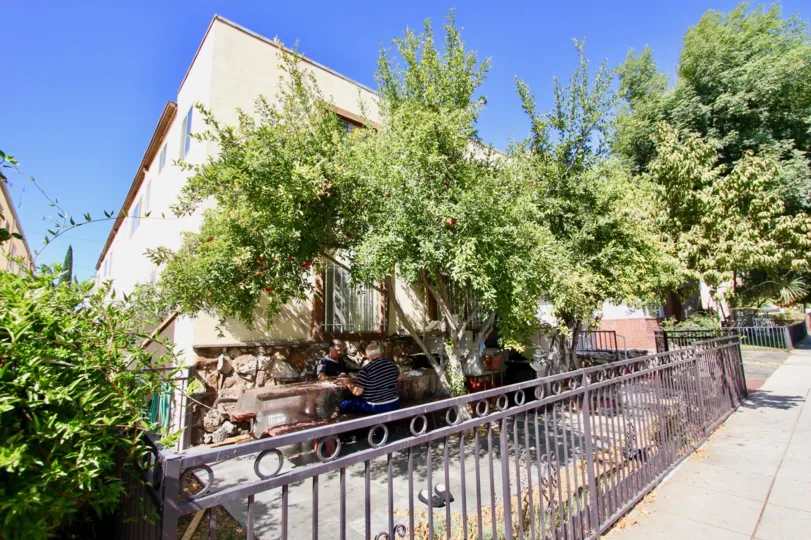 The landscaping around Edgemont Condominiums in Los Feliz, California
