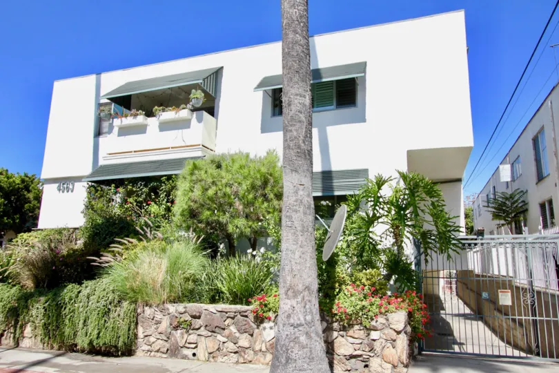 The landscaping around Finley Capri in Los Feliz, California