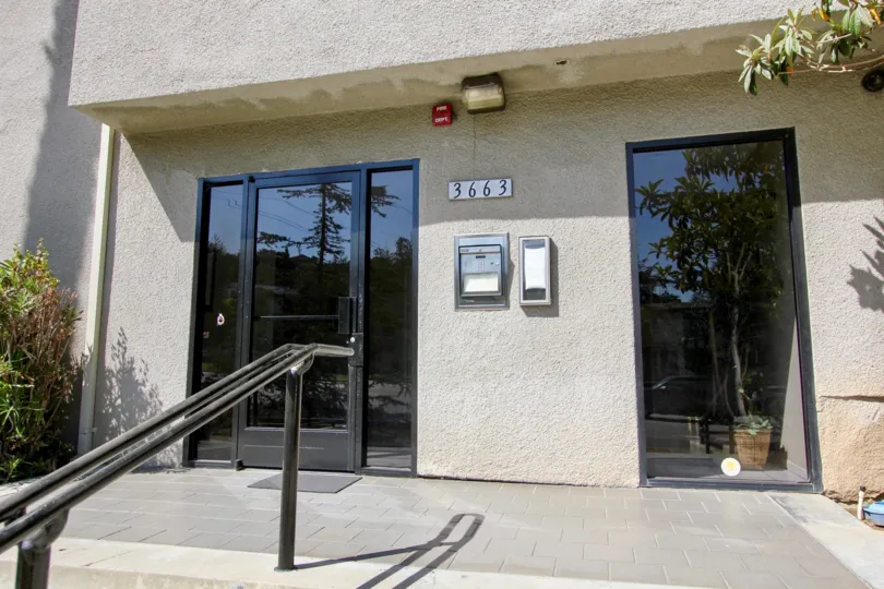 The address for Fountain View Estates on the building